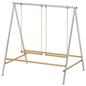 English Elm Coop Galvanized Steel Pine Roosting Bar Set with Dual Swings for 4 to 6 Chickens T3971P433775