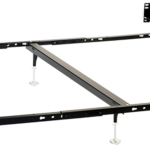 English Elm Renee Powder-coated Steel California King Bed Frame with Low-profile Matte Black Design B062P472427
