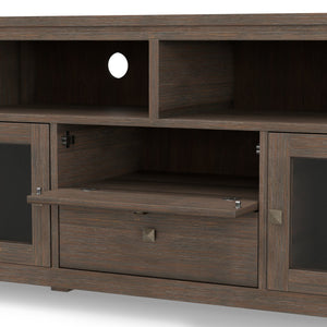 English Elm Cosmopolitan 72" Wide Tv Media Stand - Handcrafted Solid Wood With Farmhouse Brown Elegance & Storage B136P158552