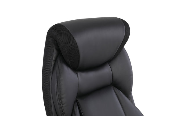 OSP Home Furnishings Exec Bonded Leather Office Chair with Lumbar Support Padded Arms and Ergonomic Tilt ECH17056-EC3