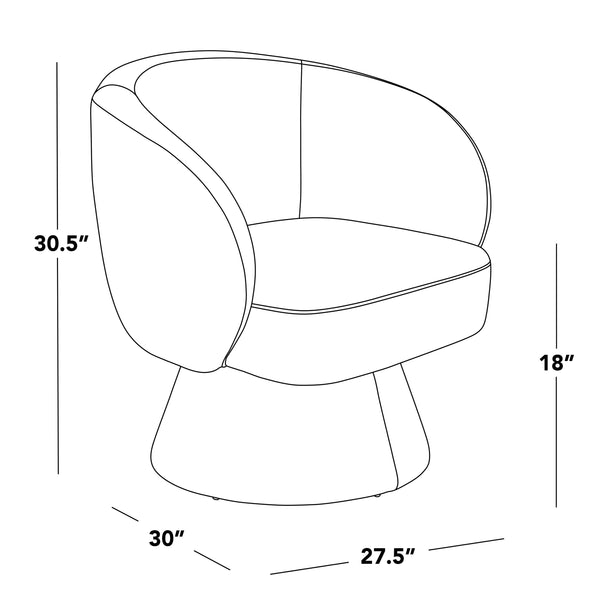 English Elm Swivel Accent Chair Silver Velvet Seat Gold X Pedestal Base Glam Living Room Grey B202P471332