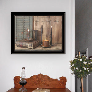 English Elm "let Your Light Shine" Billy Jacobs Framed Devotional Art Black Wood Wall Print B06785495