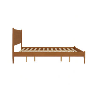 English Elm Mid-Century Modern Eastern King Wooden Platform Bed In Warm Oak - Stylish, Durable, Easy Assembly! B016S00018