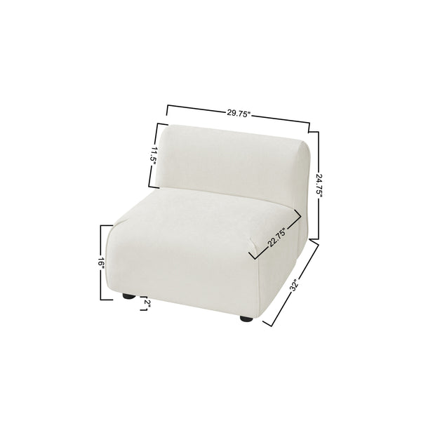 English Elm Modern Curved Accent Chair Plush Cloud Cushioning Sculptural Form for Any Room N767P399473B