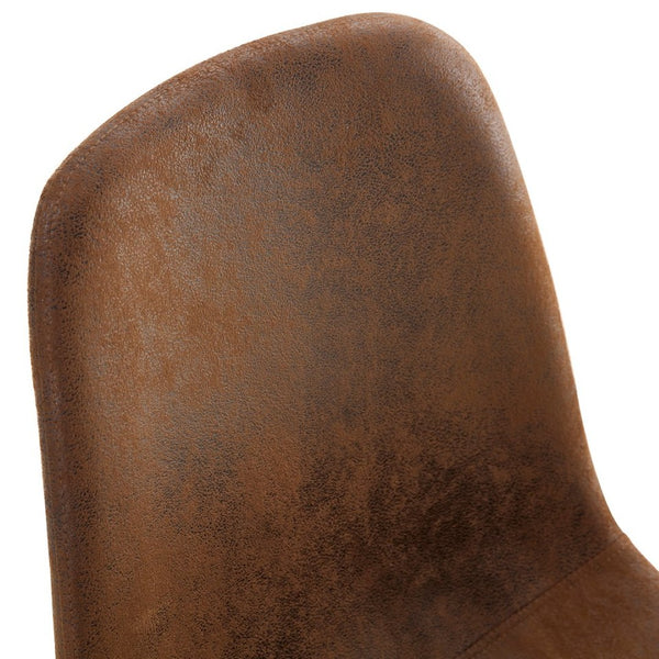 English Elm Table And Chair Set - Modern Extendable Round-To-Oval Dining Table With 4 Plush Suede Chairs For Comfort W1151S04100-GIGA