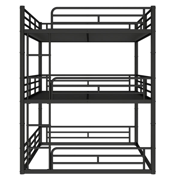 English Elm Twin Xl Solid Pine Loft Bed with Built-in Led Lighting and Storage Shelves Black W1580S00582