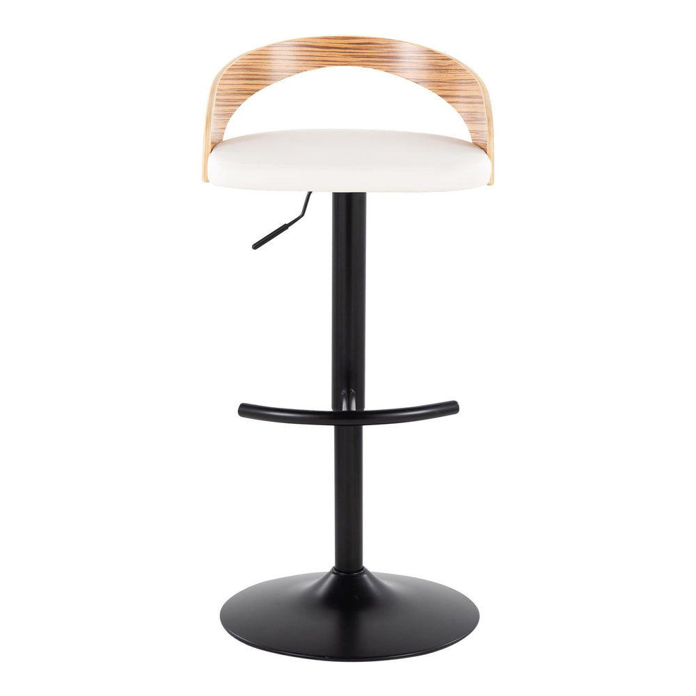 English Elm Adjustable Swivel Barstools Set of 3 Chrome Base Natural Wood Green Fabric Seat Black,White B202S02027