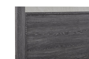 English Elm Contemporary Queen Size Panel Bed In Two-Tone Rustic Gray - Modern Design For Stylish Bedrooms B2741S00238