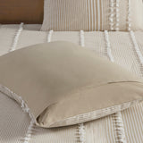 Harbor House Anslee Cottage/Country 3 Piece Cotton Yarn Dyed Duvet Cover Set HH12-1692 Taupe