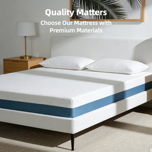 English Elm 10 Inch Queen Mattress Copper Infused Foam 7 Zone Support Breathable Certipur Certified White W5081P394360