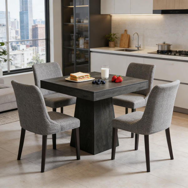 English Elm Stylish Round Coffee Table with Engineered Wood Top and Open Metal Base for Living Rooms T3971P452599