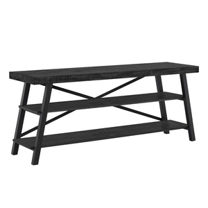 Homelegance By Top-Line Alastor Rustic X-Base 60-inch TV Stand Black MDF