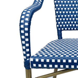 English Elm Bistro Chair Set of 2 French Country Woven Aluminum Outdoor Patio Seating Pair 72906.00NVY