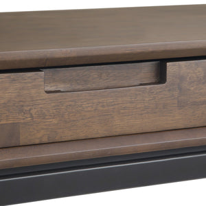 English Elm Banting Mid Century Wide Desk - Walnut Brown, Stylish & Functional Workspace With Ample Storage B136P158458