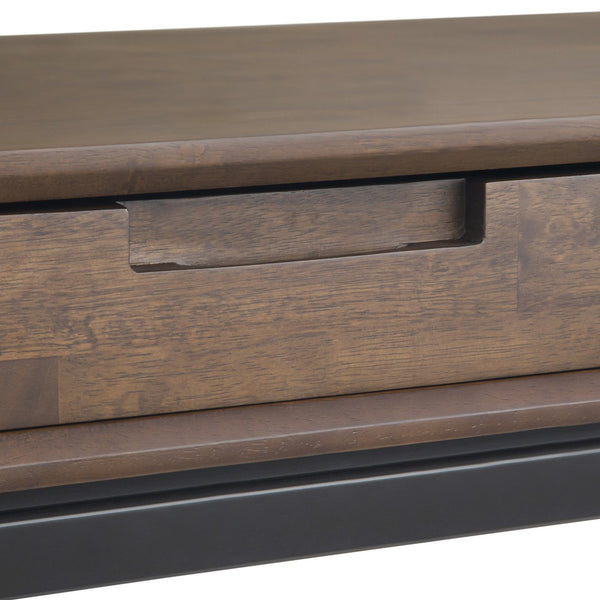 English Elm Banting Mid Century Wide Desk - Walnut Brown, Stylish & Functional Workspace With Ample Storage B136P158458