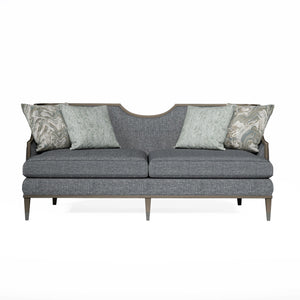 A.R.T. Furniture Harper Mica Sofa - Transitional Glam Design With Luxe Cushions, Lichen Fabric & Stylish Pillows Blue Rubberwood Solids,Foam,Fabric,Metal 161501-5743aa
