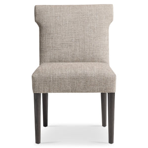 Bernhardt Bernhardt Geneve Sculptural Upholstered Side Chair with Wire-brushed Oak Legs 392541