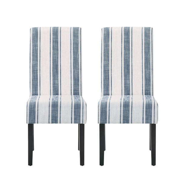 English Elm Christopher Knight Home® - DINING Chair with Plush Fabric Upholstery, Rubberwood Legs, Contemporary Minimalist Comfort and Style Blue 60162.00DBLULNN