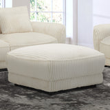 Parker House Parker Living Utopia - Mega Ivory Ottoman with Casters Mega Ivory 100% Polyester (S) SUTP#900-MGIV