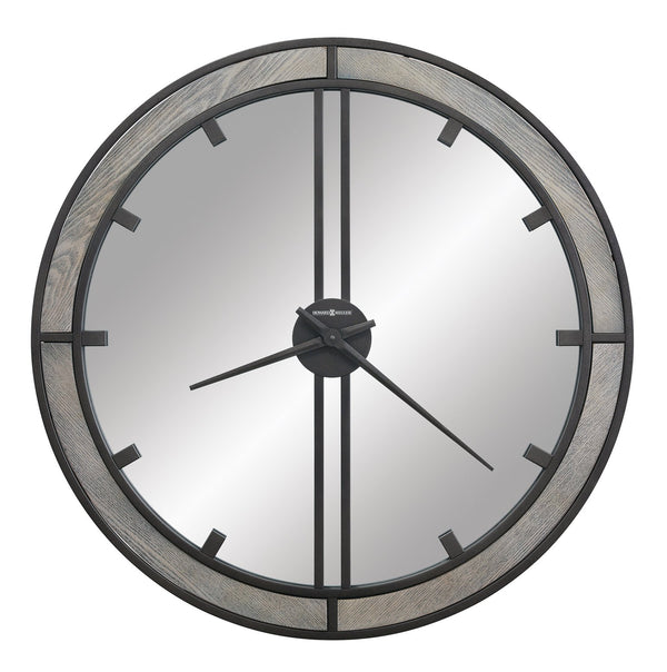 Hekman Furniture 625767 Modern Glass-mirrored Wall Clock - Charcoal & Gray Design With Quartz Movement For Home Decor  Abril Wall Clock 625767