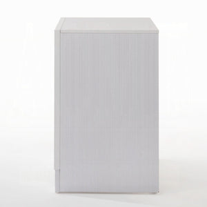 English Elm Contemporary Nightstand with Textured Finish and 2 Drawers — Modern Wooden Bedroom Storage, Easy Assembly White 20 L x 29 W x 30 H B2741P321725