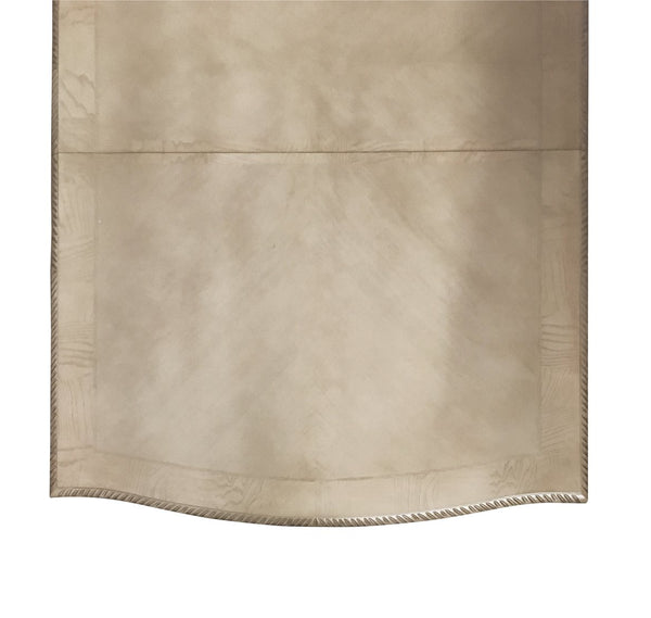 English Elm Chateau ornate double-pedestal dining table with removable leaves, grooved trim and floral motifs Oak 26 L x 26 W x 16 H B2726S00328