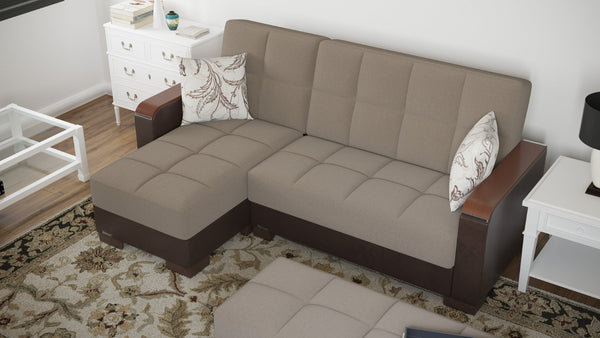 English Elm Primenest Zenaero Convertible Chaise Lounge With Storage - Stylish & Versatile Seating Solution! B030P303553-GIGA