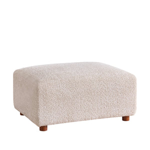 English Elm Aura Five Piece Boucle Modular Sectional with Ottoman for Spacious Living Rooms N773IS00116S