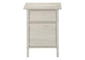 English Elm Accent Side Table with Open Shelf and Cabinet Storage for Compact Living Spaces Oak B2710P461703
