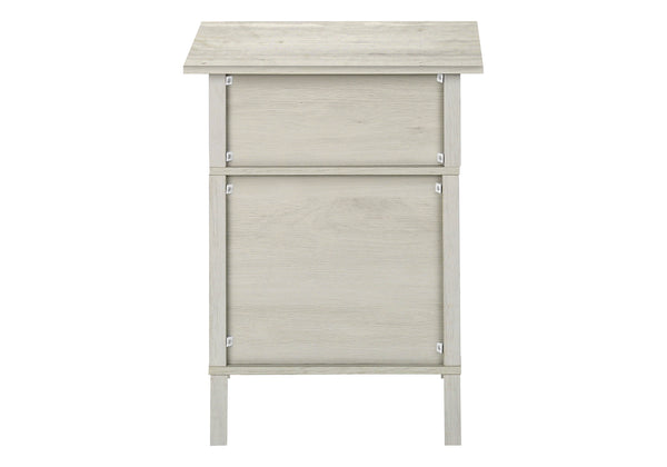 English Elm Accent Side Table with Open Shelf and Cabinet Storage for Compact Living Spaces Oak B2710P461703