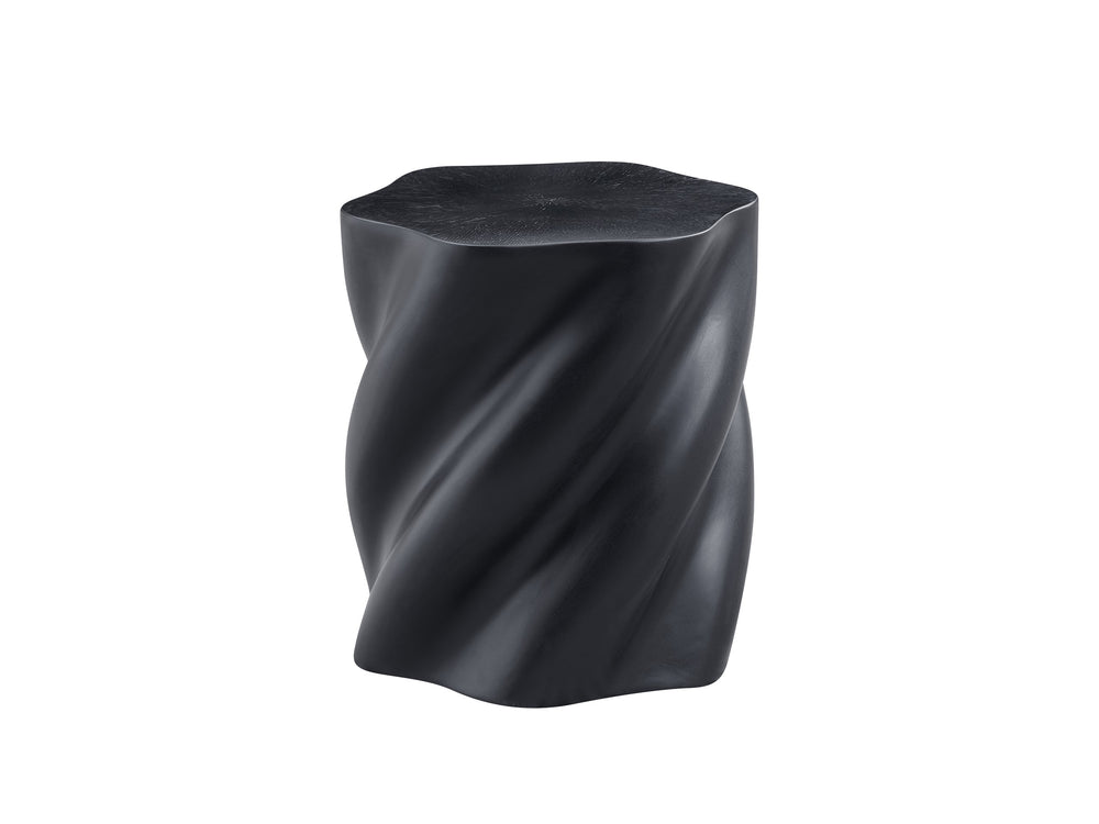 English Elm 19.69'' Petal Shaped Fiberglass Drum Side Table Sculptural Organic Modern Living Room W2664P462012