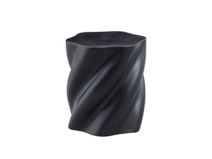 English Elm 19.69'' Petal Shaped Fiberglass Drum Side Table Sculptural Organic Modern Living Room W2664P462012
