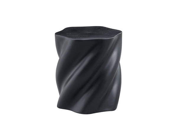 English Elm 19.69'' Petal Shaped Fiberglass Drum Side Table Sculptural Organic Modern Living Room W2664P462012