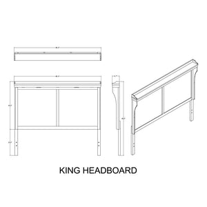 English Elm Augusta Solid Wood Full Bed with Lit Panel Headboard, Low Profile Design and Spacious Storage Drawers Brown King B201S00395