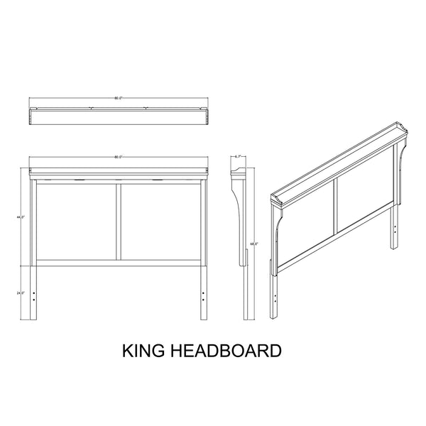 English Elm Augusta Solid Wood Full Bed with Lit Panel Headboard, Low Profile Design and Spacious Storage Drawers Brown King B201S00395