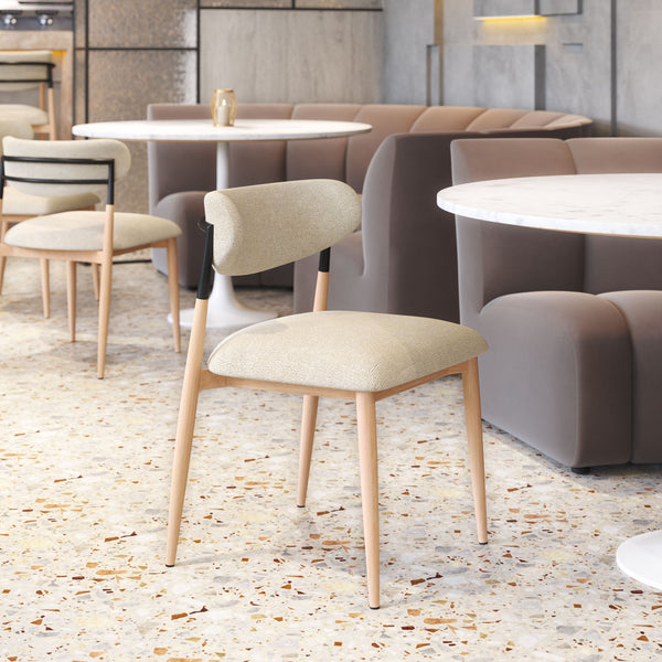 Zuo Modern Equinox Armless Dining Chair Set Of 2 - Stylish Modern Design For Elegant Hospitality Spaces Gray 100% Polyester,Steel 110852-zuo-modern