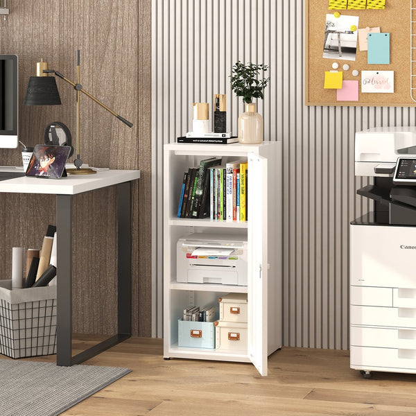 English Elm Metal Locker Cabinet with Combination Lock Adjustable Shelves White Powder Coat Finish T5667P494570