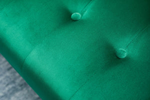 English Elm Sofa Bed Velvet Upholstered Convertible with Gold Metal Legs for Studio Spaces Green B205P246431