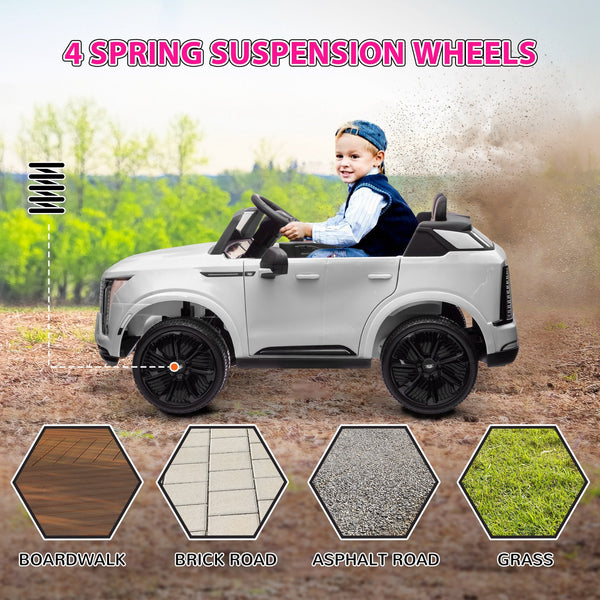 English Elm Qaba Licensed Cadillac Escalade 12v Two Seat Kids Ride on Truck with Remote W2225P249888