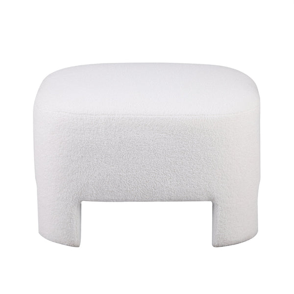 English Elm 03 U-Shaped White Chenille Ottoman Modular Sofa Sectional — Versatile, Easy Assembly, Premium Comfort W1099P361840