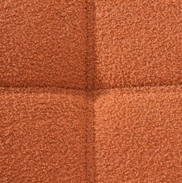 English Elm 70-inch Teddy Fleece Sofabed Convertible Futon with Adjustable Arms & Backrest, Plush Studio Bed Lounge Orange W2290P257421