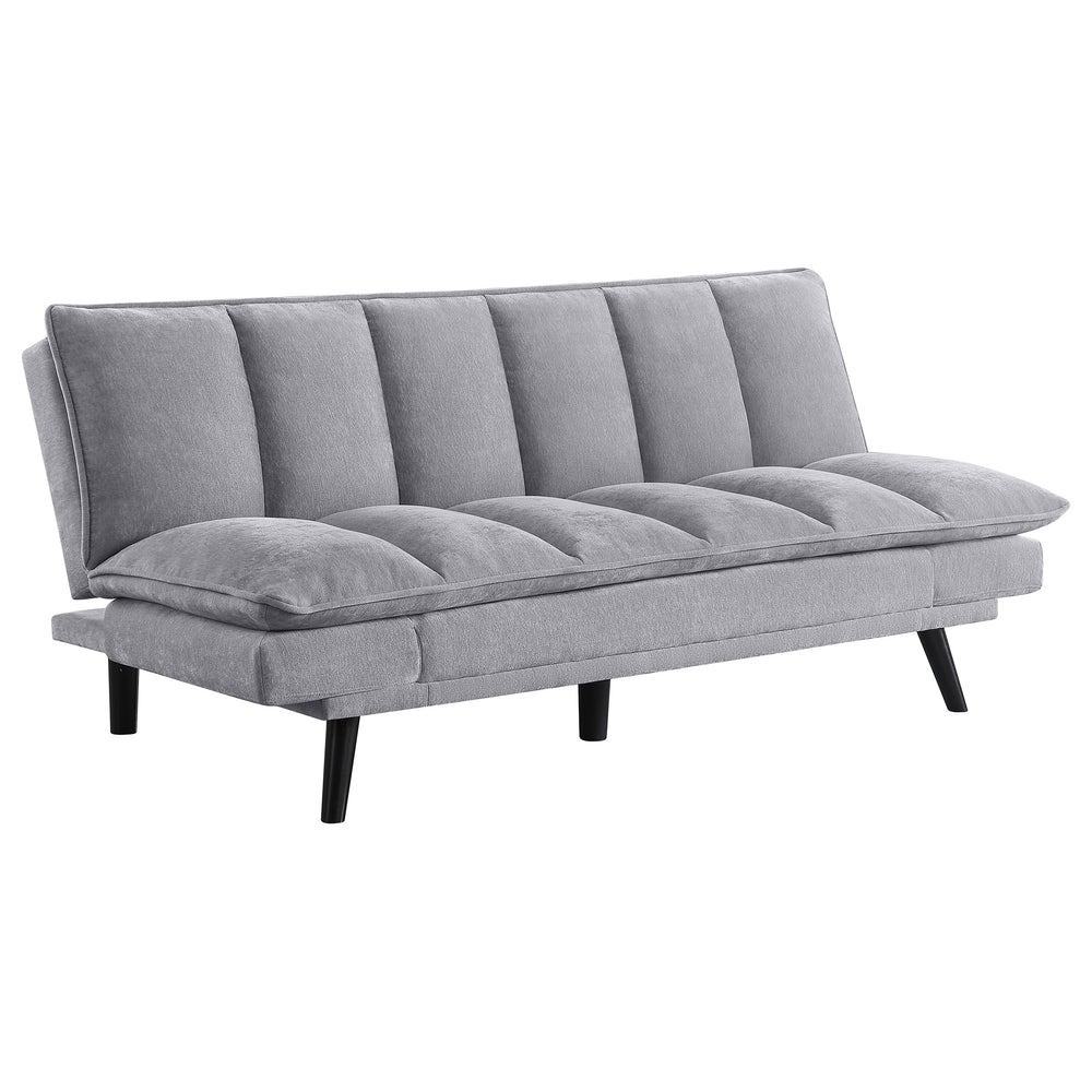English Elm Fullerton Velvet Channel Tufted Convertible Sleeper Sofa with Splayed Legs for Studio Spaces B062P447778