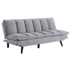 English Elm Fullerton Velvet Channel Tufted Convertible Sleeper Sofa with Splayed Legs for Studio Spaces B062P447778