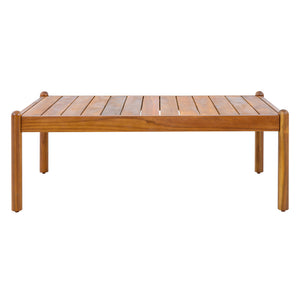 English Elm Outdoor Solid Acacia Slatted Coffee Table Patio Deck Low Profile Teak Finish N768P361446T