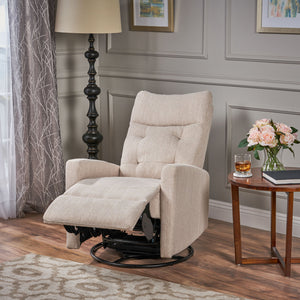 English Elm Christopher Knight Home® - Recliner Swivel Rocker with Glider Function, Push-Back Reclining Chair for Living Room & Nursery Beige 65354.00