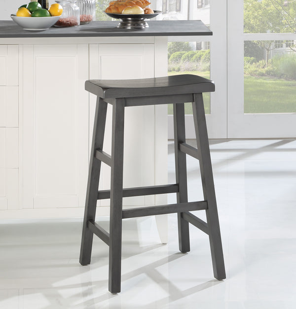 OSP Home Furnishings Tulsa 29" Saddle Stool - Set of 2 Grey
