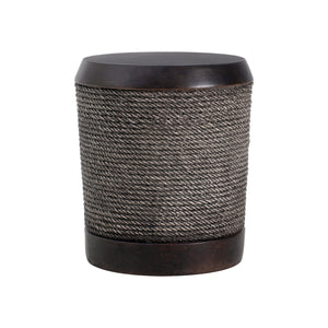 English Elm Outdoor Mgo Speckled Pedestal Side Table Retro Bohemian Accent for Patio or Living Room N765P382584B
