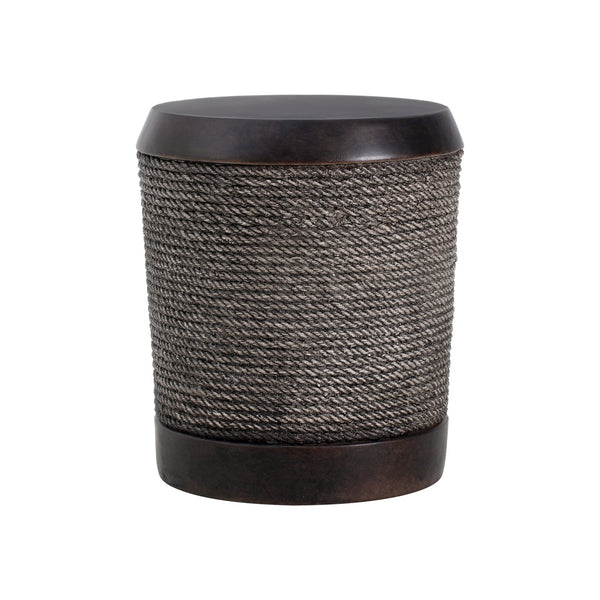 English Elm Outdoor Mgo Speckled Pedestal Side Table Retro Bohemian Accent for Patio or Living Room N765P382584B