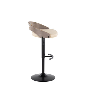 English Elm Adjustable Swivel Barstools Set of 2 Faux Leather Counter Height Kitchen Island Seating B202S02163