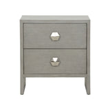 Moxy Bedside Table 2 Drawer Gray 385898 Chelsea House